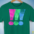 Polysexual Pride Exclamation Points Premium Unisex T-Shirt - Kelly Green