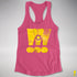 Intersex Pride Grunge Exclamation Points Racerback Tank - Hot Pink