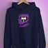 Lesbian Labrys Pride Flag Ripped Reveal Hoodie - Navy