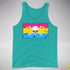 Pansexual Pride Pirate Flag Premium Tank Top - Teal