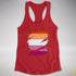 Lesbian Pride Flag Ripped Reveal Racerback Tank - Red