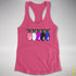Genderfluid Pride Christmas Lights Racerback Tank - Hot Pink