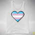 Transgender Pride Pixel Heart Premium Tank Top - White