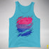 Bisexual Pride Flag Ripped Reveal Premium Tank Top - Aqua Triblend
