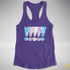 Transgender Pride Exclamation Points Women's Racerback Tank - Purple