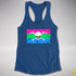 Polysexual Pride Pirate Flag Racerback Tank - Royal