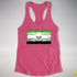 Aromantic Pride Pirate Flag Racerback Tank - Hot Pink