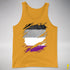 Asexual Pride Flag Ripped Reveal Premium Tank Top - Gold