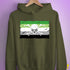 Aromantic Pride Pirate Flag Hoodie - Army