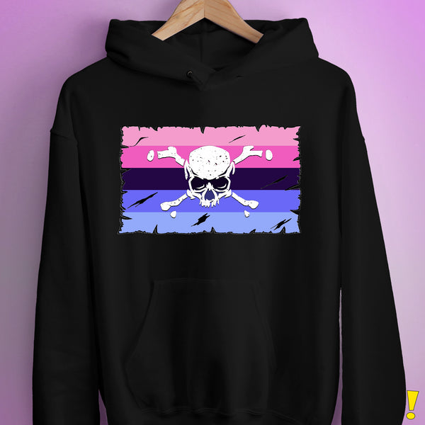 Omnisexual Pride Pirate Flag Hoodie - Black