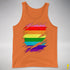 Original Gilbert Baker LGBTQ Gay Pride Flag Ripped Reveal Premium - Orange