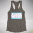 Assume Nothing Transgender Pride Flag Racerback Tank - Dark Grey