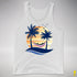 Asexual Pride Hammock Summer Beach Sunset Premium Tank Top - White