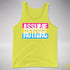 Assume Nothing Pansexual Pride Flag Premium Tank Top - Neon Yellow