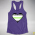Agender Pride 8-Bit Pixel Heart Racerback Tank - Purple