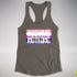 Assume Nothing Genderfluid Pride Flag Racerback Tank - Dark Grey