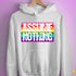 Assume Nothing Gilbert Baker Original LGBTQ Gay Pride Flag Hoodie - White