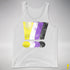 Nonbinary Pride Grunge Exclamation Points Premium Tank Top - White