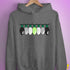 Agender Pride Christmas Lights Hoodie - Grey Heather