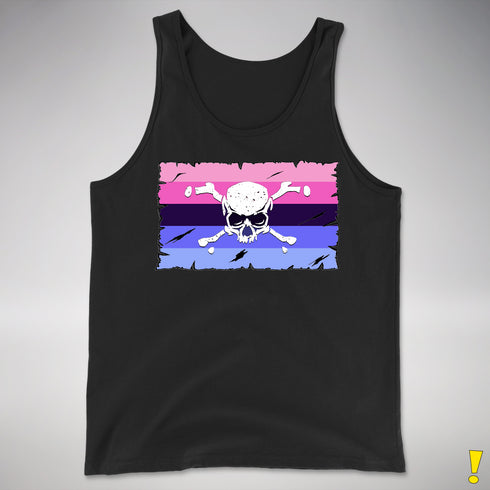 Omnisexual Pride Pirate Flag Premium Tank Top - Black