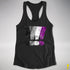 Asexual Pride Exclamation Points Women's Racerback Tank - Black