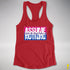 Assume Nothing Bisexual Pride Flag Racerback Tank - Red