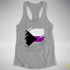 Demisexual Pride Flag Ripped Reveal Racerback Tank - Heather Grey