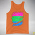 Polysexual Pride Flag Ripped Reveal Premium Tank Top - Orange
