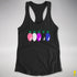 Genderfluid Pride Christmas Lights Racerback Tank - Black