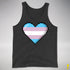 Transgender Pride 8-Bit Pixel Heart Premium Tank Top - Charcoal Triblend