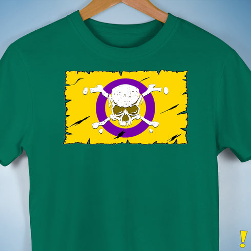 Intersex Pride Pirate Flag Premium Unisex T-Shirt - Kelly Green