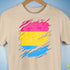 Pansexual Pride Flag Ripped Reveal Premium Unisex T-Shirt - Cream