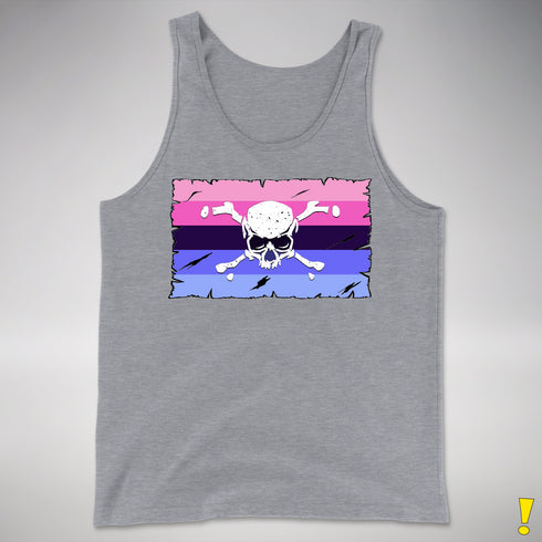 Omnisexual Pride Pirate Flag Premium Tank Top - Grey Heather