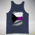 Demisexual Pride Flag Ripped Reveal Premium Tank Top - Navy
