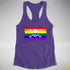 LGBTQ Rainbow Pride Pirate Flag Racerback Tank - Purple