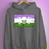 Genderqueer Pride Pirate Flag Hoodie - Grey Heather