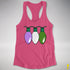 Genderqueer Pride Christmas Lights Racerback Tank - Hot Pink