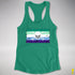 Gay Male Pride Pirate Flag Racerback Tank - Kelly Green