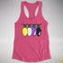 Nonbinary Pride Christmas Lights Racerback Tank - Hot Pink