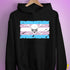 Transgender Pride Pirate Flag Hoodie - Black