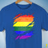 LGBTQ Pride Flag Ripped Reveal Premium Unisex T-Shirt - Royal Blue