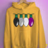 Asexual Pride Christmas Lights Hoodie - Mustard