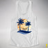 Bear Pride Hammock Summer Beach Sunset Racerback Tank - White