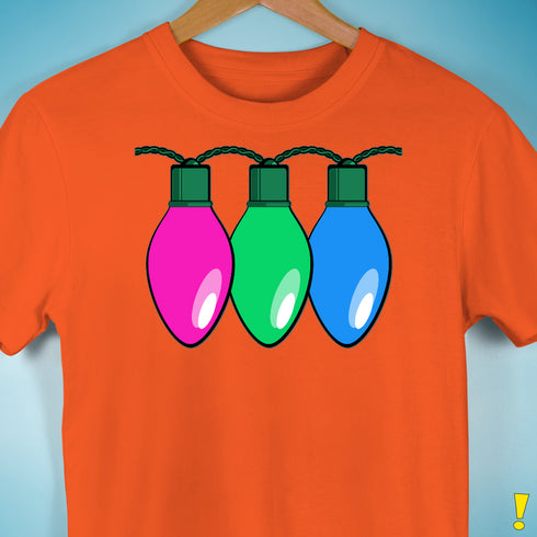 Polysexual Pride Christmas Lights Premium Unisex T-Shirt - Orange