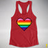 Gilbert Baker Original LGBTQ Gay Rainbow Pride 8-Bit Pixel Heart - Red