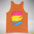 Pansexual Pride Flag Ripped Reveal Premium Tank Top - Orange