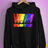 LGBTQ Pride Exclamation Points Hoodie - Black