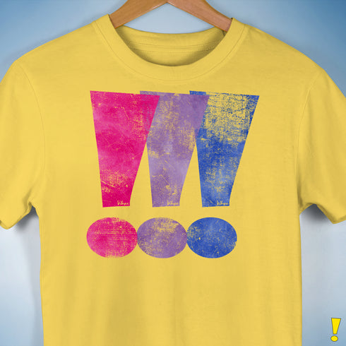 Bisexual Pride Exclamation Points Premium Unisex T-Shirt - Yellow