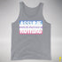 Assume Nothing Bigender Pride Flag Premium Tank Top - Grey Heather