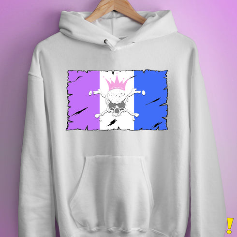 Drag Pride Pirate Flag Hoodie - White